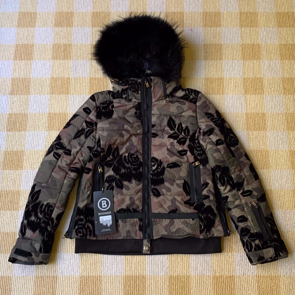 Bogner Muriel Camo and Floral Print Jacket